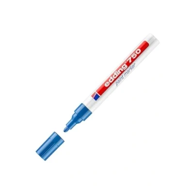 Afbeelding van Viltstift edding 750 lakmarker rond 2 4mm blauw