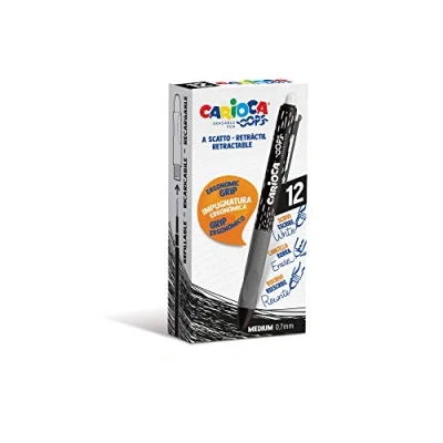 Afbeelding van Carioca gelroller Oops, medium, uitwisbaar, doos van 12 stuks, zwart
