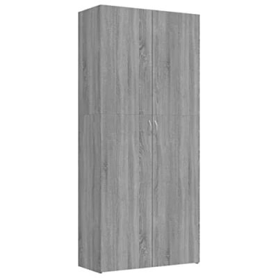 Afbeelding van vidaXL Schoenenkast Sonoma grijs 80x35,5x180 cm bewerkt hout