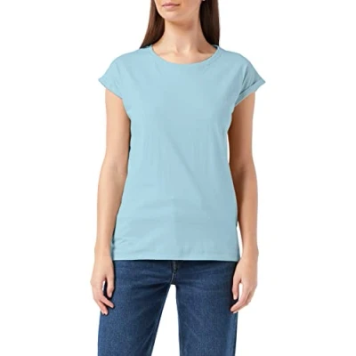 Afbeelding van Damesshirt met ronde hals en omgeslagen mouw Black XL