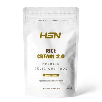 Afbeelding van HSN rijstcrème, rijstpap zonder suiker, extra romige en zachte textuur, niet GMO, veganistisch, geschikt voor coeliakie lactose intoleranten, smaakneutraal, 3 kg