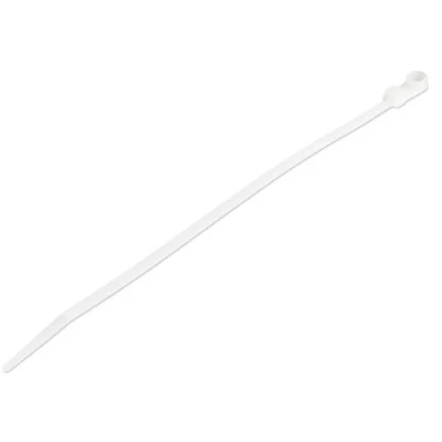 Image de StarTech.com 20cm(8&quot;) Cable Ties with Mounting Hole 4mm(1/8&quot;) wide 52mm(2&quot;) Bundle Diameter 22kg(50lb) Tensile Strength Nylon 66 Self Locking Screw UL Listed 100 Pack UL94 V 2 Rated TAA (CBMZTS10N8) Attache câble 21.9 cm bl