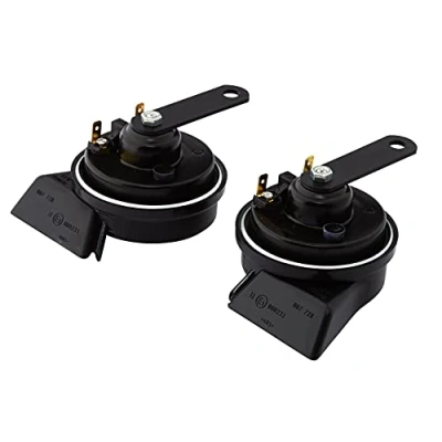 Image de HELLA Trompette ESSENTIAL HORN TE22 SET 12V 110dB(A) 400Hz 500Hz à tonalité aiguë/à grave électrique ECE Couleur du carter: noir Raccord plat 3FH 007 728 831