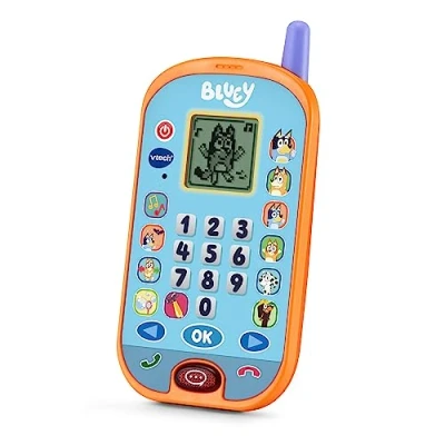 Afbeelding van VTech Bluey activiteitentelefoon, educatieve smartphone, getallen leren, berekening, logica en geheugen, speelgoed voor kinderen vanaf 3 jaar, ESP versie (80 554622)