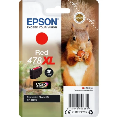 Afbeelding van Epson 478XL (C13T04F54010) Inktcartridge Rood Hoge capaciteit