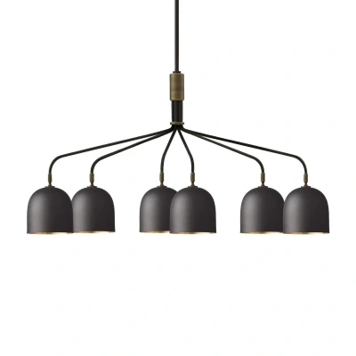 Afbeelding van Gubi Kroonluchter Howard 6 lamps 134x73 cm brons