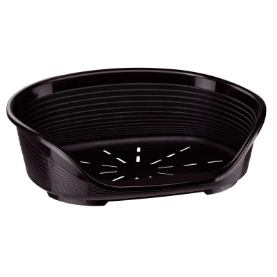 Afbeelding van Ferplast Hondenbed Plastic Deluxe Zwart Hondenmand 93.5x68x28.5 cm