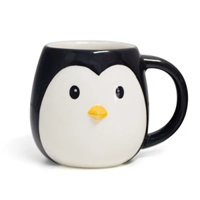 Afbeelding van Balvi drinkbeker penguin Pingo zwart keramiek