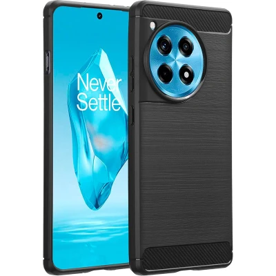 Afbeelding van imoshion Hoesje Geschikt voor OnePlus 12R Siliconen Brushed Backcover Zwart