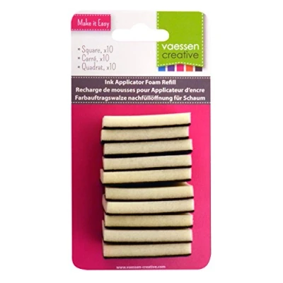 Afbeelding van Vaessen Creative Inkt Blender Foam Opzetstukjes Vierkant 10 stuks
