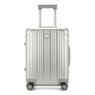 Afbeelding van Krytex Cabin Twist Reiskoffer van hard aluminium op wielen met telescopische handgreep, 2 x TSA, 4 wielen, zilver, zilver.