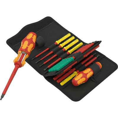 Afbeelding van Wera Schroevendraaierset VDE 17 delig Kruiskop Phillips, Plat, Pozidriv, Torx, Binnen vierkant (Robertson)