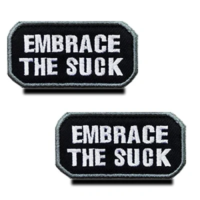 Afbeelding van Embrace The Suck Velcro Airsoft Patches Militaire Paintball Cosplay Tactische kleding Rugzak Uniform Vest 2 stuks