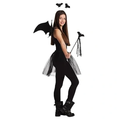 Afbeelding van Boland Set Vleermuis Kinderen Vrouwen Halloween accessoire Horror