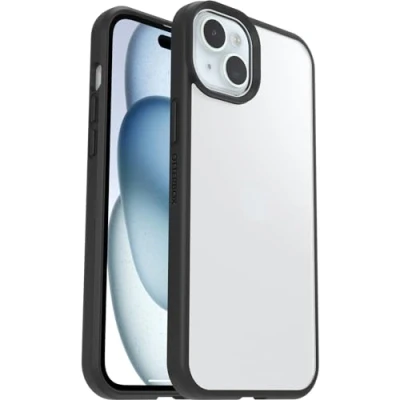 Afbeelding van Otterbox React Backcover Apple iPhone 15 Plus Transparant, Zwart Inductieve lading