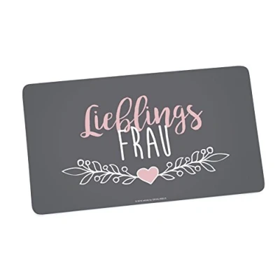 Afbeelding van infinite by GEDA LABELS (INFKH) Lieblingsfrau ontbijtplank 23, 5x14, 5 cm melamine, grijs/roze x 14 0,5