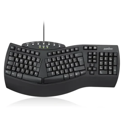 Afbeelding van Perixx Toetsenbord USB Periboard 512 zwart ergonomisch QWERTZ