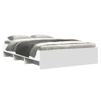 Afbeelding van vidaXL Bedframe massief hout wit 120x200 cm