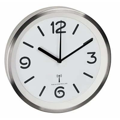 Afbeelding van TFA Dostmann 60.3535.02 Wandklok Zendergestuurd 253 mm x 42 Aluminium (geborsteld)