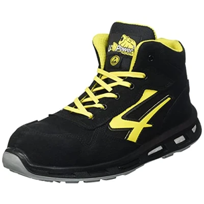 Afbeelding van U Power S3 SRC Veiligheidssneakers met hoge waterdichtheid, vochtige omgeving, zwart.