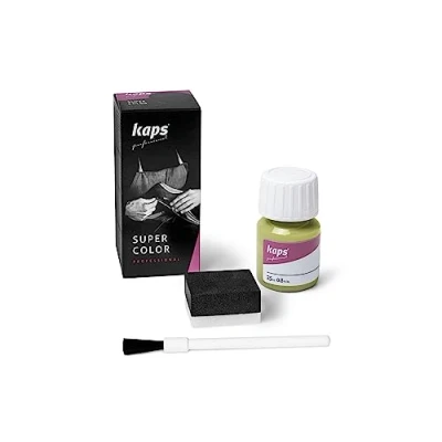 Afbeelding van Verf voor schoenen en leren tassen textiel, met spons kwast, Kaps Super Color, 70 kleuren (148 Green Apple)