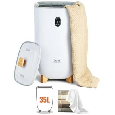 Image de VEVOR Sèche Serviettes Seau Chauffe Serviette 35 L Écran LED Fonction de Séchage