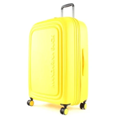 Afbeelding van Mandarina duck Logo + trolley L EXP, Eend geel, koffers en op wielen