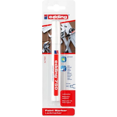 Afbeelding van Edding 750 Lakmarker Blister van 1 Wit