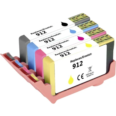 Afbeelding van Renkforce Inktcartridge vervangt HP 912, 6ZC74AE, 3YL80AE, 3YL77AE, 3YL78AE, 3YL79AE Compatibel Combipack Zwart, Cyaan, Magenta, Geel RF 5718852