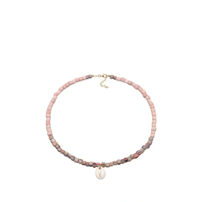 Afbeelding van Elli Kauri Muschel Perlen Ketting, Dames, Maat: 40, Pink