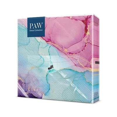 Afbeelding van PAW Papieren servetten, 3 laags (33 x 33 cm), 20 stuks, perfect voor verjaardagen, familiefeesten, bruiloften, doopfeesten, communies, verjaardagen (Watercolor Dream)