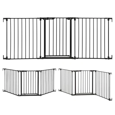 Image de Dreambaby Discovery Flex® Configure Adapta Barrière de sécurité pliable à 3 panneaux pour enfants avec ouverture 74,5 cm 195 large et 74 haut fonction Smart Stay Open bouchon
