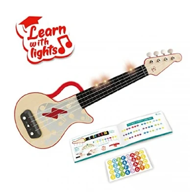 Afbeelding van Hape Learning AND FUN Ukulele Speelgoedinstrument Multi coloured voor kinderen, Maat: One Size,