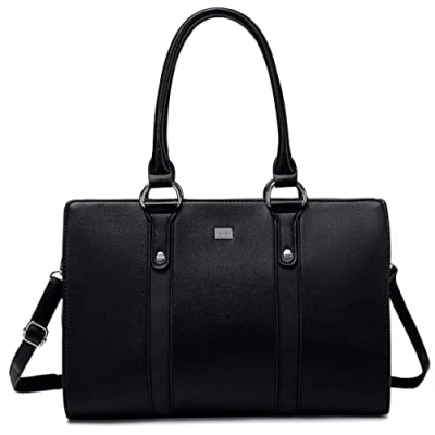 Afbeelding van David Jones Dames Grote Tote Handtas Draagtas Shopper Groot PU Leer Werktas Schooltas Kantoor Aktetas Lange Hengsel Boodschappentas Elegante Shoudertas Crossbodytas Zwart