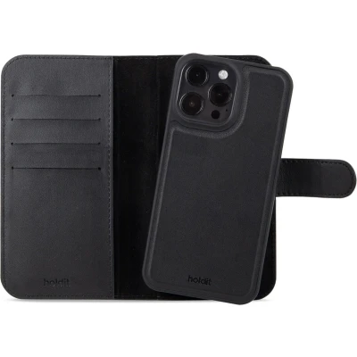 Afbeelding van Holdit Hoesje Geschikt voor iPhone 15 Pro Max Met Pasjeshouder Wallet Case Magnet Plus Zwart
