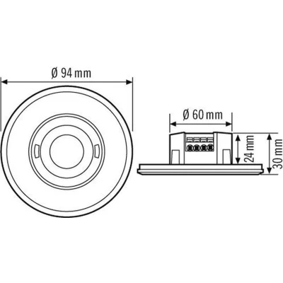 Afbeelding van ESYLUX EP10427930 Aanwezigheidsmelder Inbouw (in muur) 360 Wit IP20