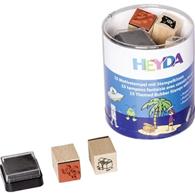 Image de HEYDA Kit de timbres à motifs &quot;pirates &amp; astronaute&quot; , boite