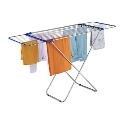 Afbeelding van Relaxdays droogrek uitschuifbaar wasdroogrek wasrek kleding droogrekje metaal