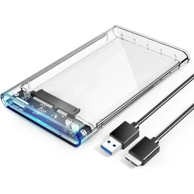 Afbeelding van ORICO USB 3.0 externe behuizing voor 2,5 inch harde schijf, SATA III 6 Gb/s, en 7/9,5 mm HDD SSD, zonder gereedschap, hoge snelheid, UASP (transparant)