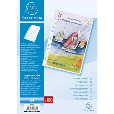 Image de Etui carton de 100 pochettes ouverture haut côté format A4