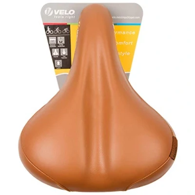 Afbeelding van Zadel Velo Plush Leer Bruin
