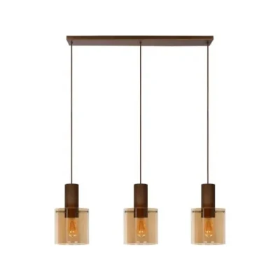 Afbeelding van Lucide Toledo Hanglamp 3 Linear 100 X 50 20 Cm Bruin
