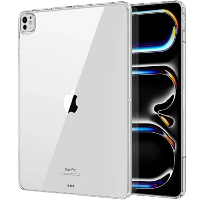 Afbeelding van MoKo Transparante hoes voor iPad Pro 11 inch M4 2024 (5e generatie), slank en lichtgewicht, zachte TPU anti kras achterkant met schokbestendige verhoogde rand
