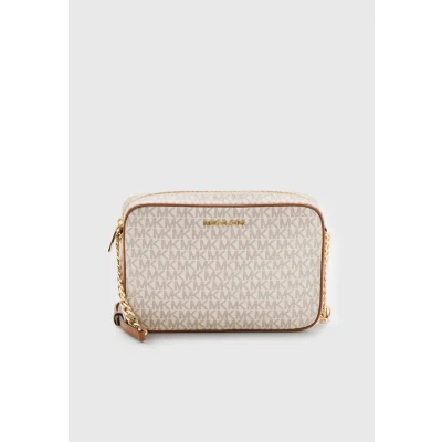 Afbeelding van Michael Kors JET SET Crossbody Schoudertas, Dames, Maat: One Size, Vanilla