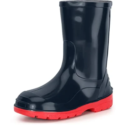 Afbeelding van Ladeheid LA LMG 939 Oli Dames Regenlaarzen Rubber Hoog PVC Waterdicht Donkerblauw/Rood 29