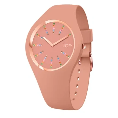 Afbeelding van ICE Watch cosmos Celest Clay Roze dameshorloge met siliconen band 021045 (Medium)