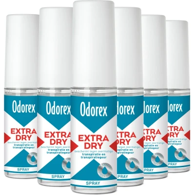 Afbeelding van 6x Odorex Extra Dry Pompspray 30 ml