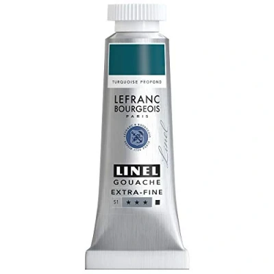 Afbeelding van Lefranc &amp; Bourgeois Linel Gouache Extra Fine Deep Turquoise 197 14ml