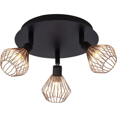 Afbeelding van Brilliant DALMA Plafondlamp Koper;Zwart