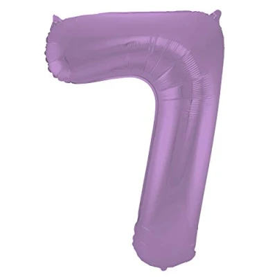 Image de FILLE BALLON FIGURE 7 MATT PURPLE METALLIQUE 86cm